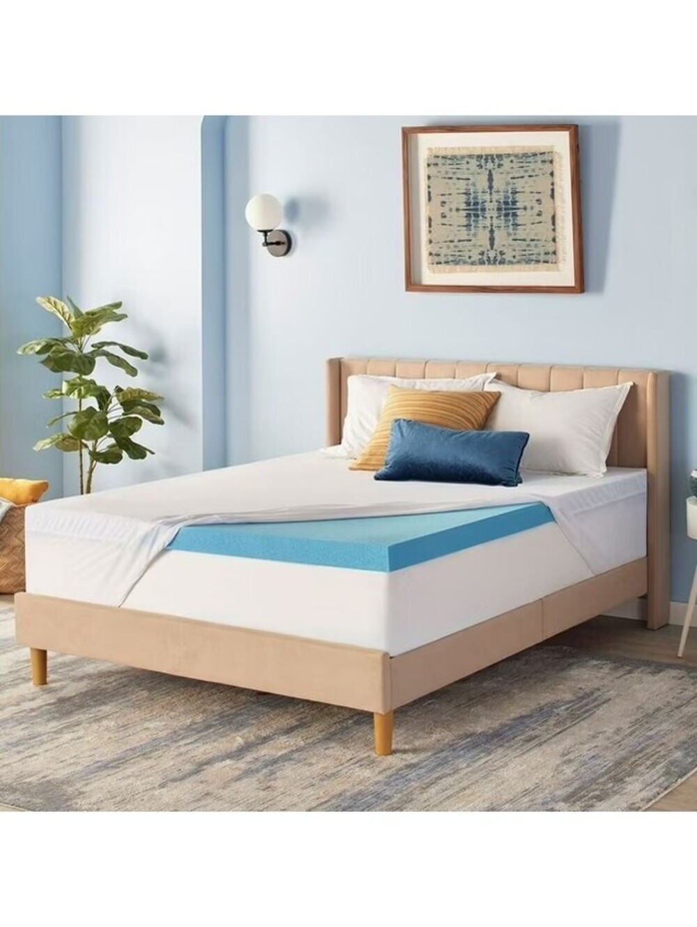 Serta 3" Cool Nights Gel Memory Foam Mattress Topper, KING